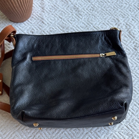 Valentina Black and Tan Crossbody Bag - Picture 9 of 16